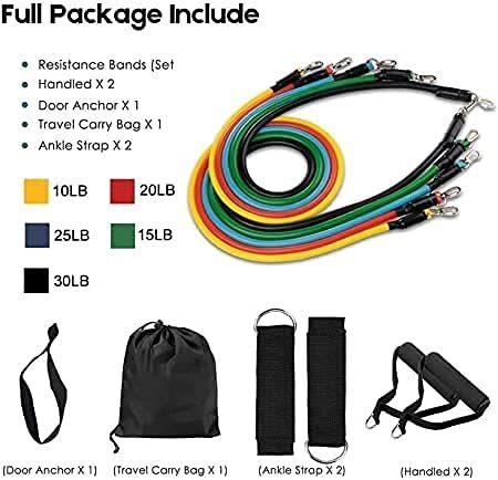 Exercise Bands Resistance Bands Set Workingout Door Fitness Gym Resistance Bands Kit for Men Women - FylorExercise Bands Resistance Bands Set Workingout Door Fitness Gym Resistance Bands Kit for Men WomenTummy Twisters