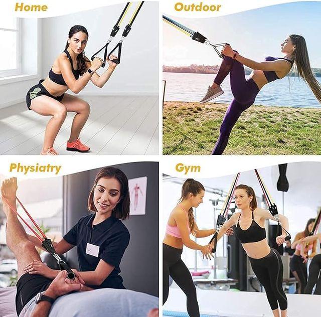 Exercise Bands Resistance Bands Set Workingout Door Fitness Gym Resistance Bands Kit for Men Women - FylorExercise Bands Resistance Bands Set Workingout Door Fitness Gym Resistance Bands Kit for Men WomenTummy Twisters