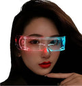 Led Glasses 7 Colors & 5 Modes, Rectangular, Retro, Multicolour (7 colors), Luminous Glasses for Halloween Cosplay Party Bar - FylorLed Glasses 7 Colors & 5 Modes, Rectangular, Retro, Multicolour (7 colors), Luminous Glasses for Halloween Cosplay Party BarWomens Sunglasses
