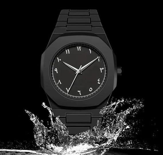 Matte Black Analog Wristwatch with Eastern Arabic Dial - FylorMatte Black Analog Wristwatch with Eastern Arabic DialKids