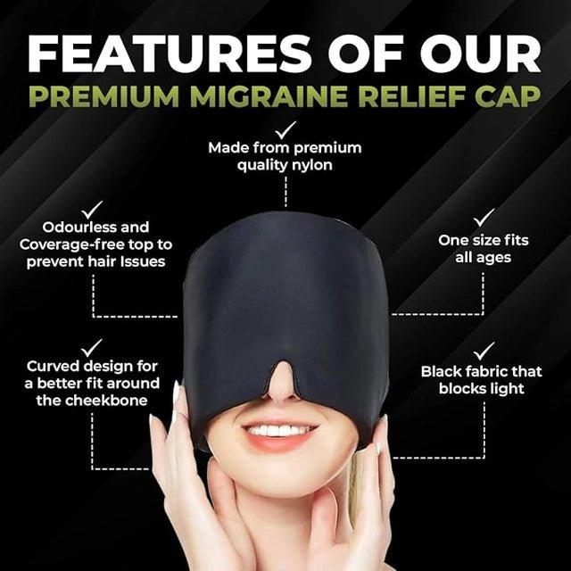 Migraine Relief Cap Headaches, Sinuses, Tension Relief Headache Relief Cap for Men & Women - FylorMigraine Relief Cap Headaches, Sinuses, Tension Relief Headache Relief Cap for Men & WomenHair Caps, Foils & Wraps