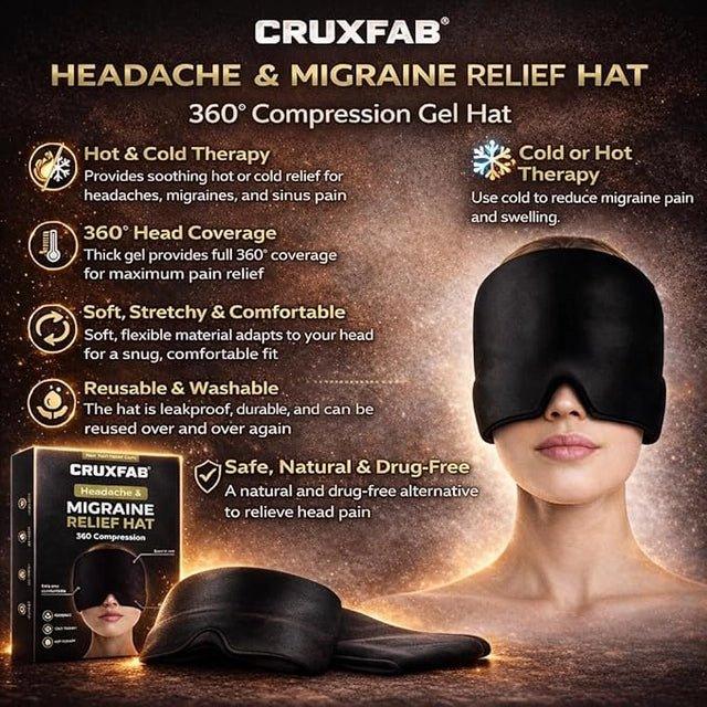 Migraine Relief Cap Headaches, Sinuses, Tension Relief Headache Relief Cap for Men & Women - FylorMigraine Relief Cap Headaches, Sinuses, Tension Relief Headache Relief Cap for Men & WomenHair Caps, Foils & Wraps