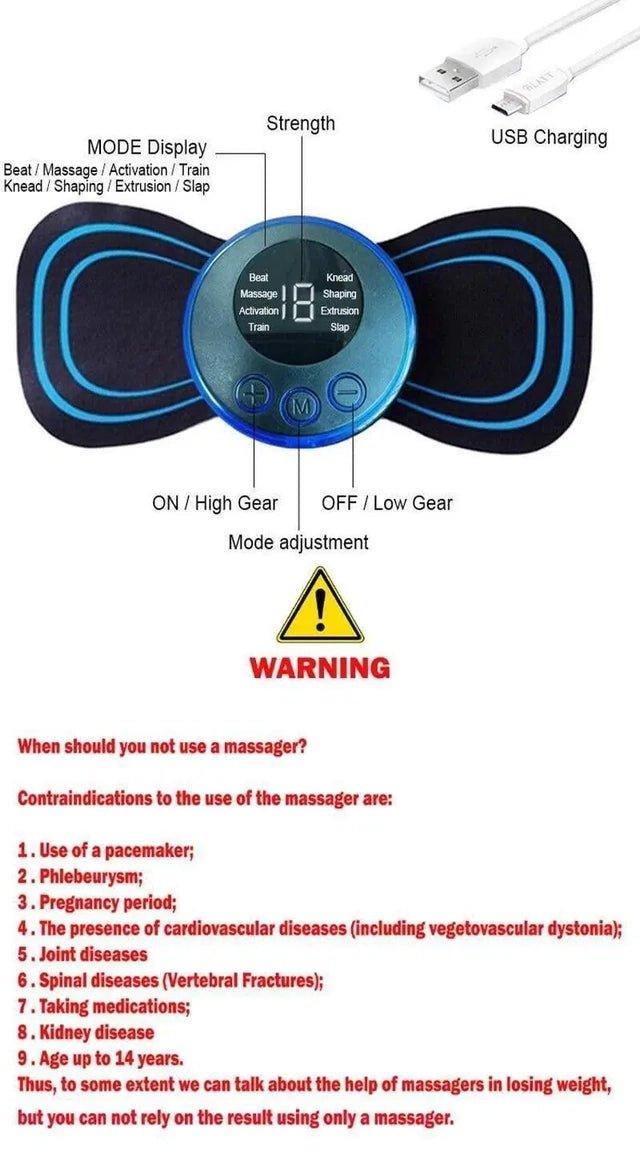 Mini Massager with 8 Modes and 19 Strength Levels,Rechargeable Electric Massager for Shoulder,Arms,Legs,Back Pain for Men and Women - FylorMini Massager with 8 Modes and 19 Strength Levels,Rechargeable Electric Massager for Shoulder,Arms,Legs,Back Pain for Men and WomenMassagers