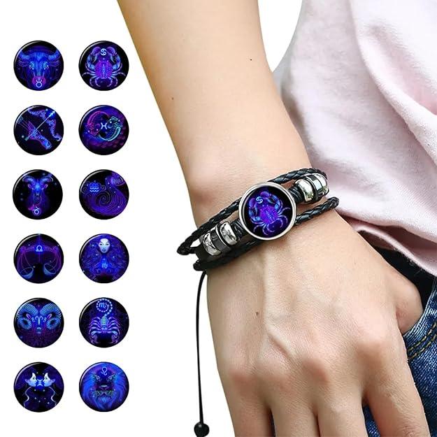 Multilayer Constellation Zodiac Leather Bracelet Vintage Black Leather Bracelet - FylorMultilayer Constellation Zodiac Leather Bracelet Vintage Black Leather BraceletFootwear