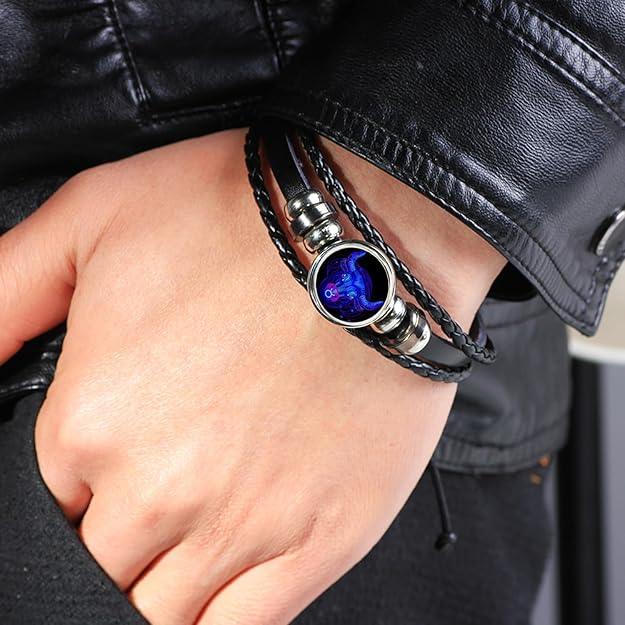 Multilayer Constellation Zodiac Leather Bracelet Vintage Black Leather Bracelet - FylorMultilayer Constellation Zodiac Leather Bracelet Vintage Black Leather BraceletFootwear