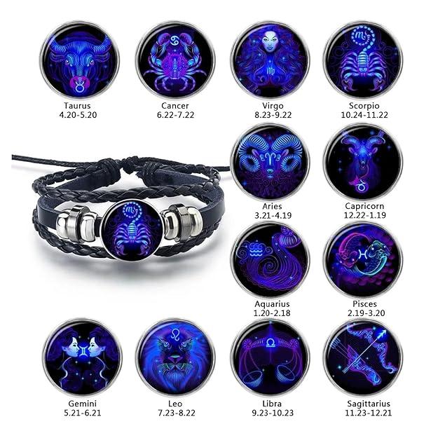 Multilayer Constellation Zodiac Leather Bracelet Vintage Black Leather Bracelet - FylorMultilayer Constellation Zodiac Leather Bracelet Vintage Black Leather BraceletFootwear